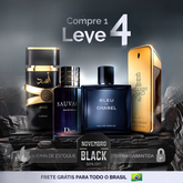 Kit 4 Perfumes Importados - Lattafa ASAD I 1Million I Sauvage I Bleu (100ml) - [NOVEMBRO BLACK]